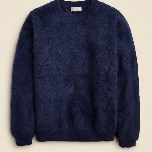 J.Crew Brushed cashmere relaxed crewneck sweater, Navy, XSM - Picture 2 of 2